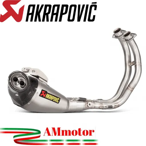 Akrapovic Yamaha Xsr 700 16 - 2020 Impianto Di Scarico Completo Racing Line Terminale Titanio Moto