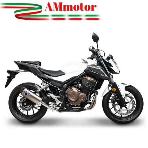 Terminale Di Scarico Termignoni Honda Cb 500 Marmitta Force Acciaio Titanio Moto Omologato