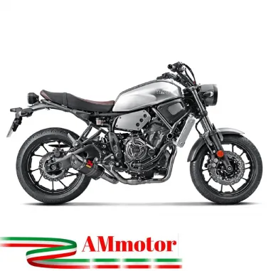 Akrapovic Yamaha Xsr 700 Impianto Di Scarico Completo Racing Line Terminale Carbonio Moto