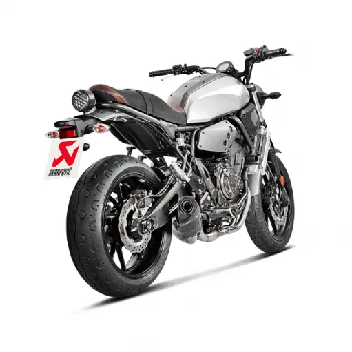 Akrapovic Yamaha Xsr 700 Impianto Di Scarico Completo Racing Line Terminale Carbonio Moto