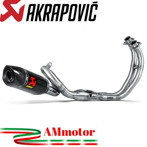 Akrapovic Yamaha Xsr 700 Impianto Di Scarico Completo Racing Line Terminale Carbonio Moto