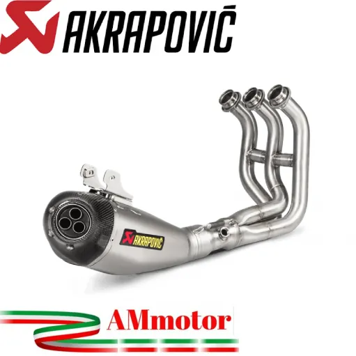 Akrapovic Yamaha Xsr 900 16 - 2021 Impianto Di Scarico Completo Racing Line Terminale Titanio Moto