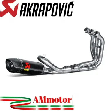 Akrapovic Yamaha Xsr 900 16 - 2021 Impianto Di Scarico Completo Racing Line Terminale Carbonio Moto