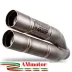 Mivv Suzuki Gsx-S 750 Terminale Di Scarico Marmitta Double Gun Inox Moto