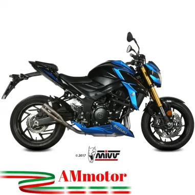Mivv Suzuki Gsx-S 750 Terminale Di Scarico Marmitta Double Gun Inox Moto