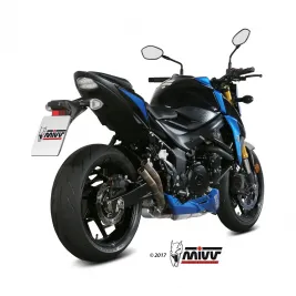 Mivv Suzuki Gsx-S 750 Terminale Di Scarico Marmitta Double Gun Inox Moto 2