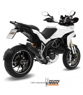 Mivv Ducati Multistrada 1200 10 - 2014 Terminale Di Scarico Moto Marmitta Suono Inox Nero
