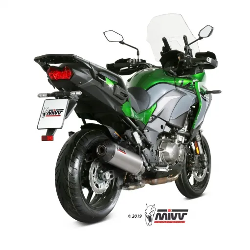 Mivv Kawasaki Versys 1000 Terminale Di Scarico Moto Marmitta Ovale Carbon Cap Omologato