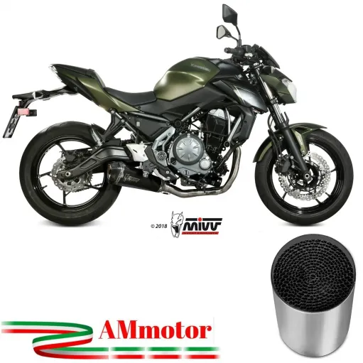 Scarico Completo Mivv Kawasaki Z 650 17 - 2023 Terminale Delta Race Black Moto
