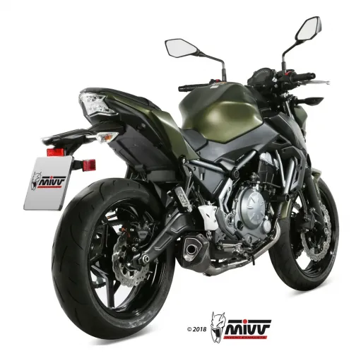 Scarico Completo Mivv Kawasaki Z 650 17 - 2023 Terminale Delta Race Black Moto