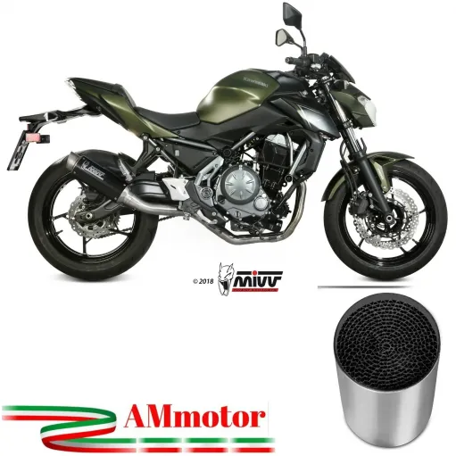 Scarico Completo Mivv Kawasaki Z 650 17 - 2023 Terminale Gp Pro Carbonio Moto Alto