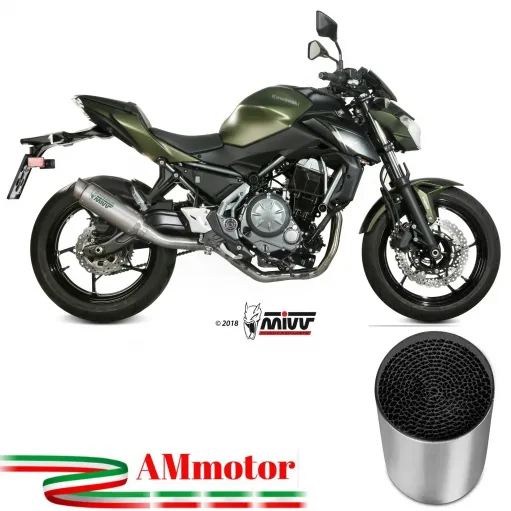 Scarico Completo Mivv Kawasaki Z 650 17 - 2023 Terminale Gp Pro Titanio Moto Alto