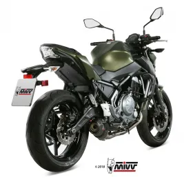Scarico Completo Mivv Kawasaki Z 650 17 - 2023 Terminale Ovale Carbon Cap Moto 2