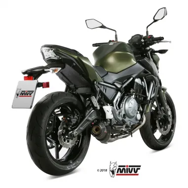 Scarico Completo Mivv Kawasaki Z 650 17 - 2023 Terminale Ovale Carbon Cap Moto
