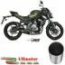 Scarico Completo Mivv Kawasaki Z 650 17 - 2023 Terminale Ovale Carbon Cap Moto
