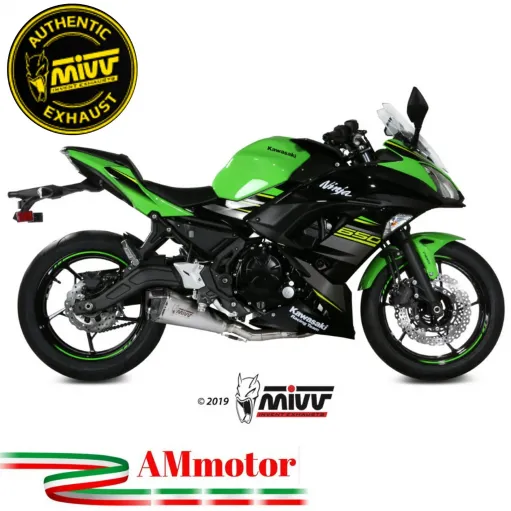 Scarico Completo Mivv Kawasaki Ninja 650 17 - 2023 Terminale Delta Race Inox Moto