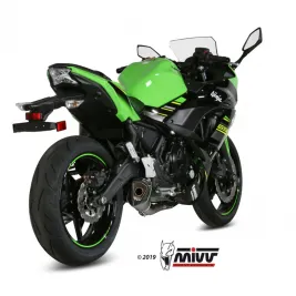 Scarico Completo Mivv Kawasaki Ninja 650 17 - 2023 Terminale Delta Race Inox Moto 2