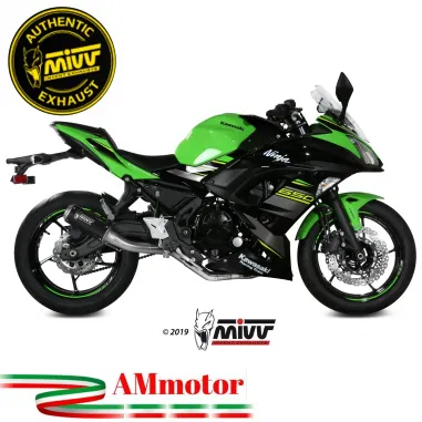 Scarico Completo Mivv Kawasaki Ninja 650 17 - 2023 Terminale Mk3 Black Moto