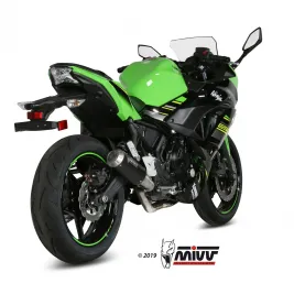 Scarico Completo Mivv Kawasaki Ninja 650 17 - 2023 Terminale Mk3 Black Moto 2