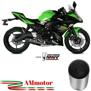 Scarico Completo Mivv Kawasaki Ninja 650 17 - 2023 Terminale Ovale Carbon Cap Moto