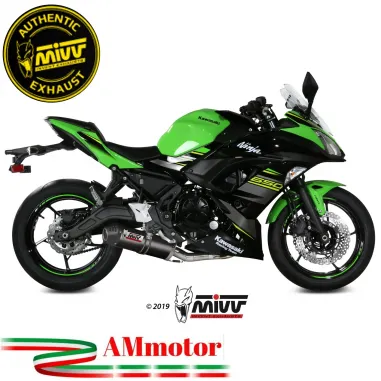 Scarico Completo Mivv Kawasaki Ninja 650 17 - 2023 Terminale Ovale Carbon Cap Moto