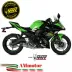 Scarico Completo Mivv Kawasaki Ninja 650 17 - 2023 Terminale Ovale Titanio Carbon Cap Moto
