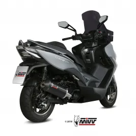 Mivv Kymco XCiting 400 Terminale Di Scarico Moto Marmitta Oval Black Carbon Cap 2