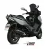 Mivv Kymco XCiting 400 Terminale Di Scarico Moto Marmitta Oval Black Carbon Cap