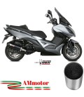 Mivv Kymco XCiting 400 Terminale Di Scarico Moto Marmitta Oval Black Carbon Cap