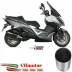 Mivv Kymco XCiting 400 Terminale Di Scarico Moto Marmitta Oval Black Carbon Cap