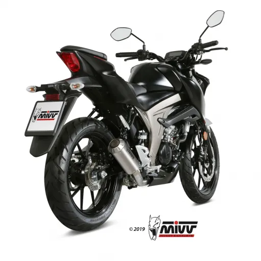 Scarico Completo Mivv Suzuki Gsx-S 125 Moto Terminale Mk3 Inox