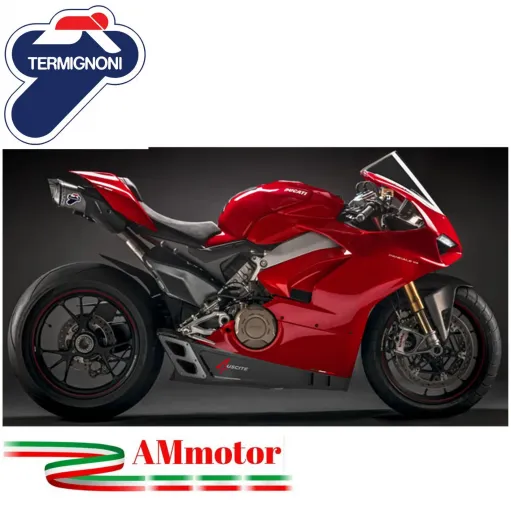 Impianto Di Scarico Completo Racing Termignoni 4 Uscite Ducati Panigale V4 Moto Titanio