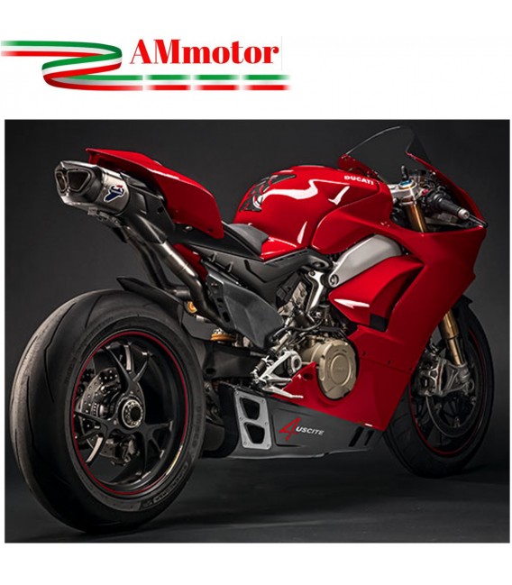 Impianto Di Scarico Completo Racing Termignoni 4 Uscite Ducati Panigale V4 Moto Titanio