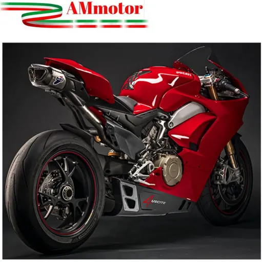 Impianto Di Scarico Completo Racing Termignoni 4 Uscite Ducati Panigale V4 Moto Titanio