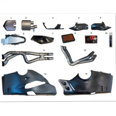 Impianto Di Scarico Completo Racing Termignoni 4 Uscite Ducati Panigale V4 Moto Titanio