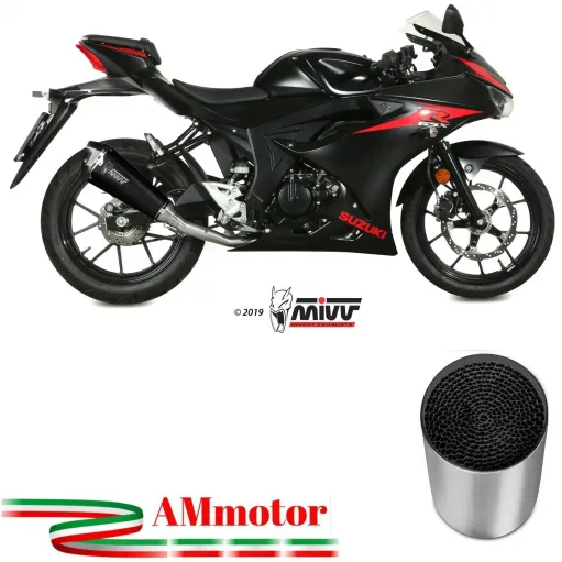 Scarico Completo Mivv Suzuki Gsx-R 125 Moto Terminale Delta Race Black