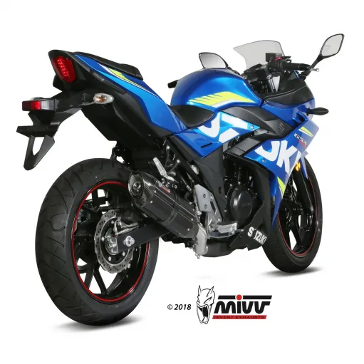 Mivv Suzuki Gsx 250 R Terminale Di Scarico Moto Marmitta Suono Black Omologato