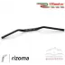 Manubrio Rizoma Moto Conico Alluminio Ergal Anodizzato Nero Sezione Variabile