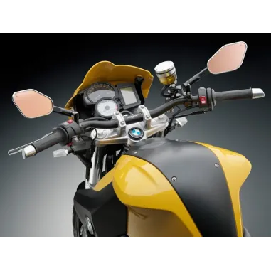 Manubrio Rizoma Moto Conico Alluminio Ergal Anodizzato Nero Sezione Variabile