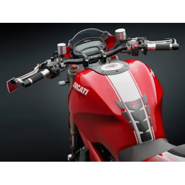 Manubrio Rizoma Moto Conico Alluminio Ergal Anodizzato Nero Sezione Variabile