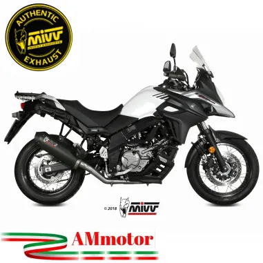 Mivv Suzuki Dl V-Strom 650 Terminale Di Scarico Moto Marmitta Oval Carbon Cap