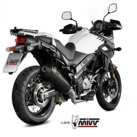 Mivv Suzuki Dl V-Strom 650 Terminale Di Scarico Moto Marmitta Oval Carbon Cap 2