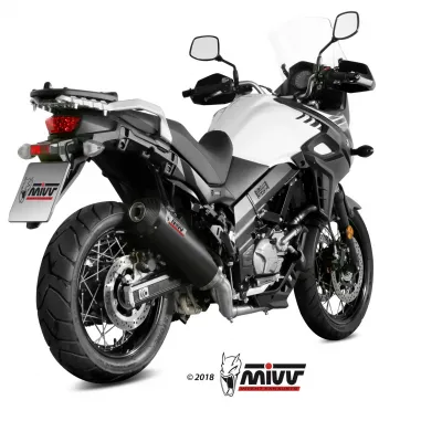 Mivv Suzuki Dl V-Strom 650 Terminale Di Scarico Moto Marmitta Oval Carbon Cap