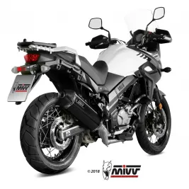 Mivv Suzuki Dl V-Strom 650 Terminale Di Scarico Moto Marmitta Speed Edge Black 2