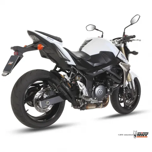 Mivv Suzuki Gsr 750 Terminale Di Scarico Moto Marmitta Double Gun Black