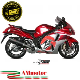 Mivv Suzuki Gsx-R 1300 Hayabusa Terminali Di Scarico Moto Marmitte Oval Carbon Cap Omologato