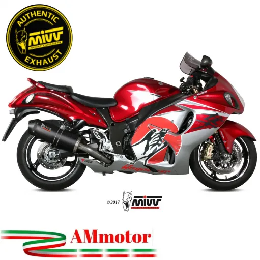 Mivv Suzuki Gsx-R 1300 Hayabusa Terminali Di Scarico Moto Marmitte Oval Carbon Cap Omologato