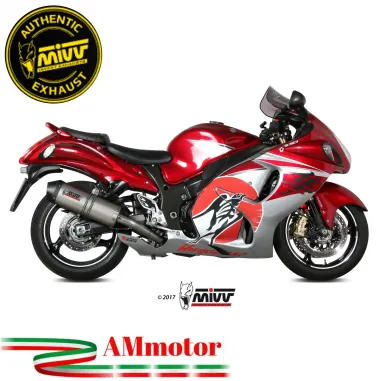 Mivv Suzuki Gsx-R 1300 Hayabusa Terminali Di Scarico Moto Marmitte Oval Titanio Carbon Cap Omologato