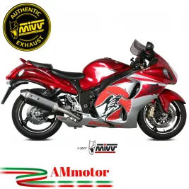 Mivv Suzuki Gsx-R 1300 Hayabusa Terminali Di Scarico Moto Marmitte Speed Edge Black Omologato