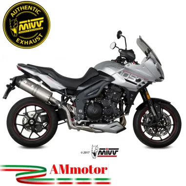 Mivv Triumph Tiger 1050 Sport Terminale Di Scarico Moto Marmitta Oval Titanio Carbon Cap